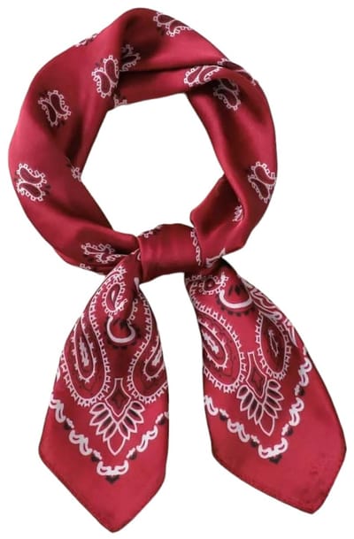 Dames sjaaltje Bloem - Deels Silk Feeling Rood 70x70 cm | Youhomy accessoires Fashion Vierkante Sjaal voor Vrouwen | Neksjaal | Klein Sjaaltje | Dames Halsdoek | Valentijns cadeau vrouwen | Moederdag Cadeau| Stewardess Sjaaltje| Kerst sjaaltje