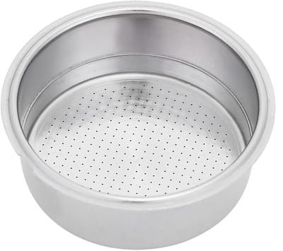 Dailygoods- Koffiefilter Professioneel - Roestvrij Staal - Dubbele Portie - Afneembaar - Eenvoudige Reiniging - Ultrafijn Drukfilterscherm - Koffiefilterhouder