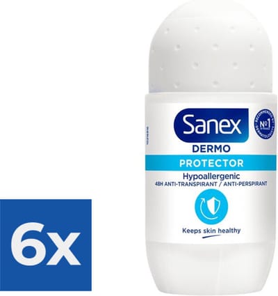 Sanex - Deodorant - Roller - Dermo Protector - 50ml x 6