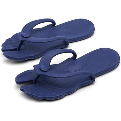 Zomer Mannen Slippers Slippers Sneldrogende Casual Schoenen Strand Sandalen Antislip Thuis Badkamer Gevouwen Opslag Slipper Voor Vrouwen 35-36 blauw