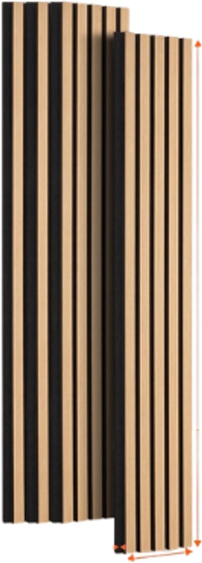 Bergson Wandpanelen - Akoestische Panelen - Geluidsabsorberend - E0 MDF - Brandwerend - Licht Eiken - 4 Stuks - 240x20 cm