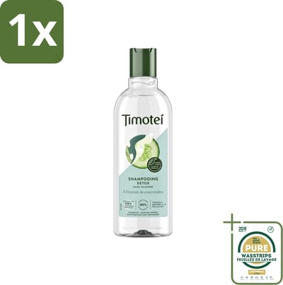 1 x Timotei - Shampoo - Detox - Komkommerextract - 300ml- Shampoo Detox - Komkommerextract - Reiniging Haar - Vet Haar - Fijn Haar