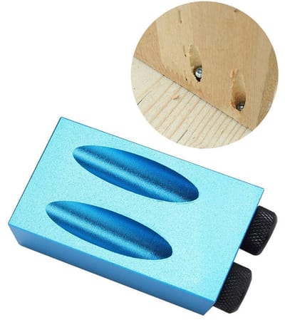 14-delige Pocket Hole Jig Set voor Houtbewerking met 15 Graden Hoek, Inclusief Boorgids, Stopper en Hex Sleutel voor Precisie en Gemak