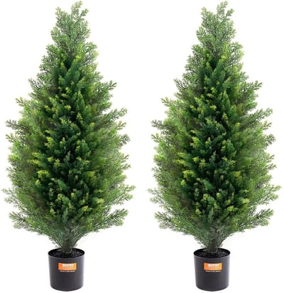Kunstmatige Topiary - Nep Cipres - Huis Decoratie - UV-bestendig - 91 cm hoog - Groen
