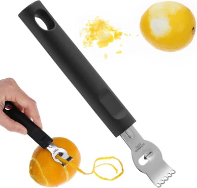 Citrusvruchten Schiller voor Citroenen en Sinaasappels - Handheld RVS Peeler voor Bar en Keuken, Perfect voor Cocktails en Desserts