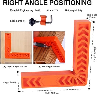 Positionering Vierkanten Haakse Klem, Corner Clamps 2