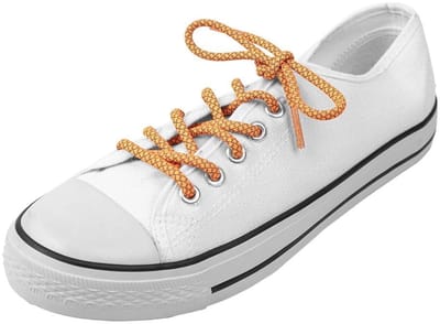 Oplichtende ronde veters - glow in the dark schoenveters - Kleur: Oranje - Lengte: 100cm - Breedte: 4,5mm