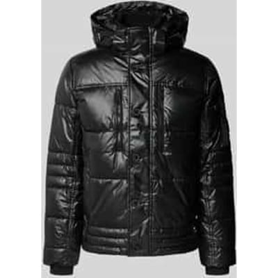 Gewatteerd regular fit jack met afneembare capuchon