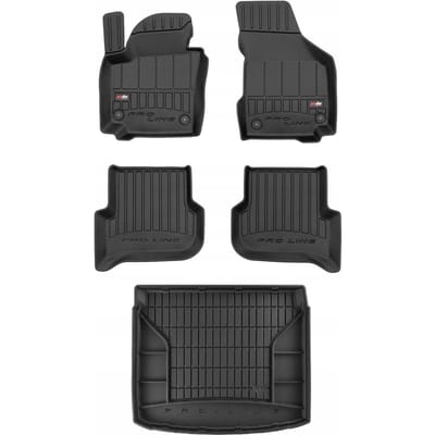 FROGUM ProLine Automatten Set + Kofferbakmat – Perfecte Pasvorm – Duurzaam & Geurloos TPE – SEAT Altea 2006-2015 (onderste kofferniveau)