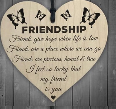 Akyol - Houten hartje-hanger - vriendschapshanger - friendship - vriendschap - cadeau voor vriendinnen - cadeau voor de beste vriend - cadeau voor vriendinnen - Decoratie - Hartje - Bedankje -
