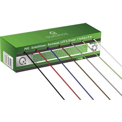 Quadrios 19011CA088 Draad LiFY 1 x 0.75 mm² Blauw, Bruin, Grijs, Rood, Zwart, Wit, Geel-groen 35 m