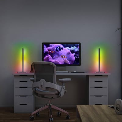 OSRAM SMART slimme en moderne tafellamp voor indirecte verlichting met WiFi-technologie, Magic RGB, dimbaar, zilver, aluminium, lampen niet vervangbaar
