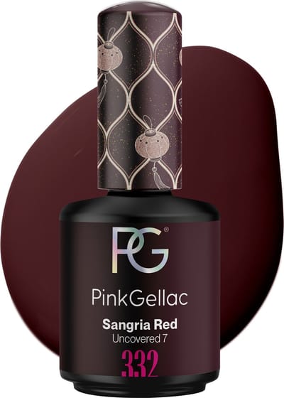 Pink Gellac Gellak - 332 Sangria Red 15ml - Donkerrode Gel Nagellak - Gellac - Gel Nagels Producten