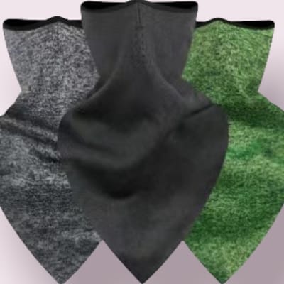 Motor sjaal - Gezichtsjaal - Grijs - Kraag - Motormasker - Skimasker - Gevoerd - Unisex - Uitwasbaar 60 graden