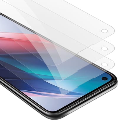 Cadorabo 3x Screenprotector geschikt voor Oppo FIND X3 LITE - Beschermende Pantser Film in KRISTALHELDER - Getemperd (Tempered) Display beschermend glas in 9H hardheid met 3D Touch