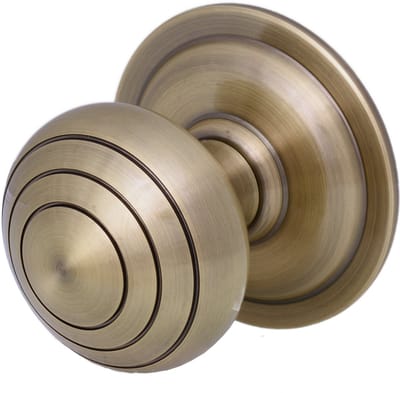 AMIG Deurknop Voordeur - 921g Massief Messing - Antiek Brons Afwerking - Rond Design