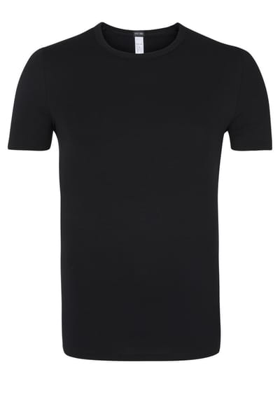 HOM Smart Cotton Tee-Shirt Crew Neck - zwart -  Maat XXL