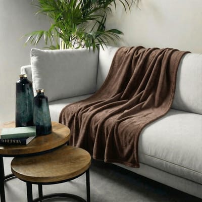 Dutch Decor - OWEN - plaid 130x160 cm - coral fleece deken - heerlijk zacht - Chocolate Martini - bruin