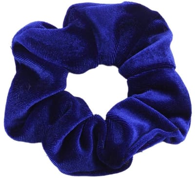 Allecto - Velvet scrunchies - Elastische haarbanden - 10 stuks voor vrouwen - Royale blauwe haarbanden - Trendy ponytail houders - Geschikt voor d