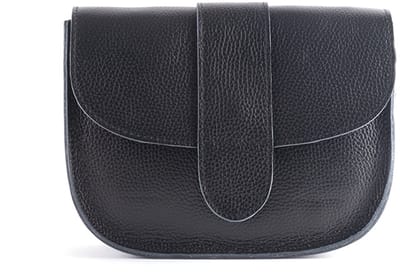 Giuliano lederen schoudertas Elsin - Made in Italy - Dames - Zwart