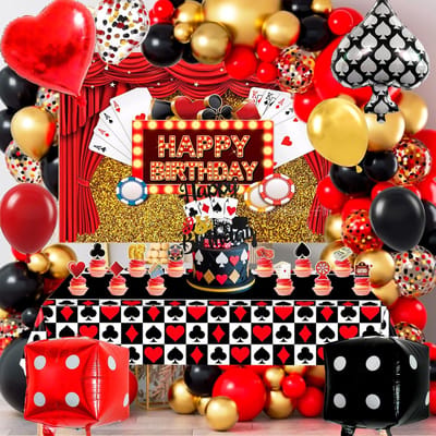 Casino Party Decorations Las Vegas Casino Party Decorations - Casino Foil Balloon Cake Decoration Background etc Poker - ShopVlot