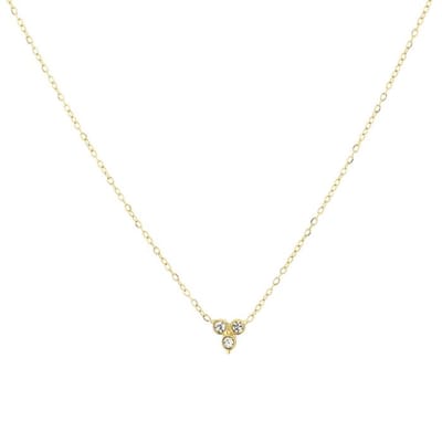 Go Dutch Label Oorringen halve circle bolletjes steen Gold E2011-2