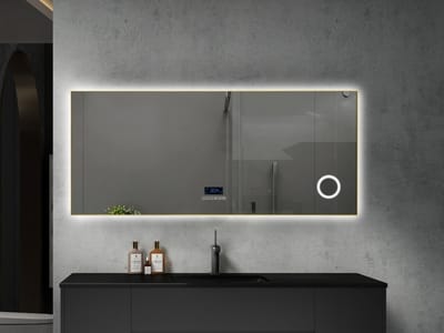 Mawialux LED Badkamerspiegel - Bluetooth - 160x70cm - Goud - Noël