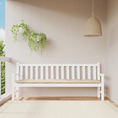 Tuinbankkussen - Zitkussen - Buiten Zitten - Waterafstotend Oxford - 200 x 50 cm - Beige