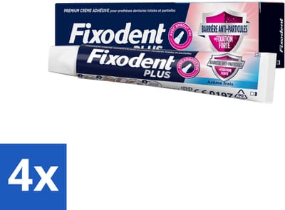 Fixodent - Kleefpasta - Plus Duo Bescherming - Premium Hechting - 40 g - Voordeelverpakking - 4 stuks