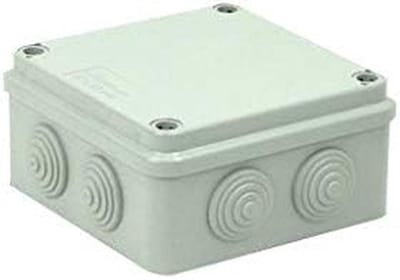 Industrie behuizing - Aftakdoos - Elektrische aansluiting - Vochtbestendig IP64 - 108x108x56mm - Zwart