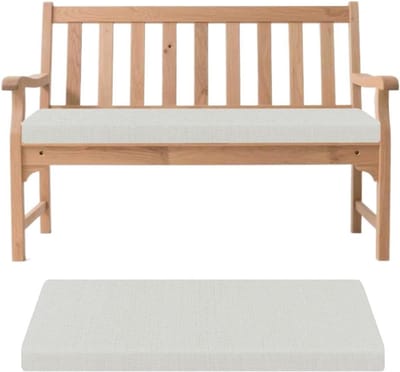 Buitenbank Kussen - Tuinmeubel Kussen - Comfortabel Zitten - Antislip Onderkant - 200 x 30 cm - Lichtgrijs