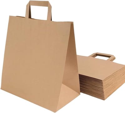 Papieren Draagtassen - Kraft Tassen - Cadeaus Verpakken - Milieuvriendelijk Herbruikbaar - 250 stuks - Bruin