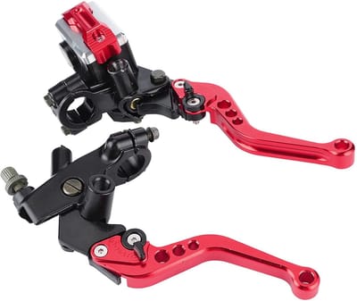 Dailygoods- Motorremhendel Universeel - Aluminium Legering - Verstelbare Afstand - Rem-/Koppelingsschakelaar - Tweevingerige Korte Hendels - Praktisch in Gebruik - Remhendel