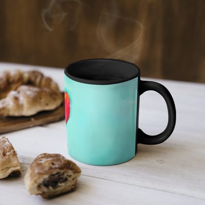 Magische Mok - Foto op Warmte Mokken - Koffiemok - Chilipepers - Geverfd - Rood - Magic Mok - Beker - 350 ML - Theemok