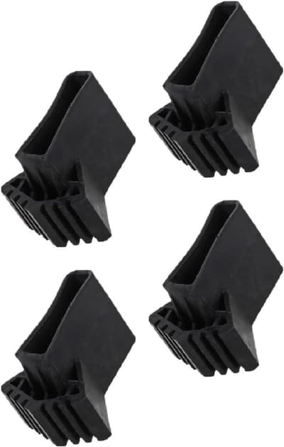 Ladder Voethoezen - Ladderbeschermers Rubberen Kappen - Vloer Beschermen - Antislip Ontwerp - 4 Stuks - Zwart