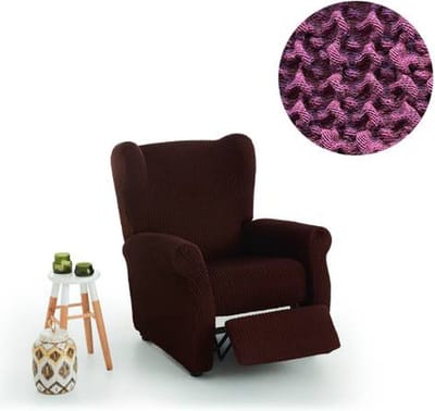 Belmarti® Stoelhoes Milos 65cm tot 90cm breed - Paars - Voor fauteuil met beweegbare voetenbank - Anti-statisch - Ademend katoen - Premium A-kwaliteit