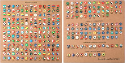 291 Stuks Creatieve Punaises voor Nationale Vlaggen - Perfect voor Kaartreizen en Prikborden