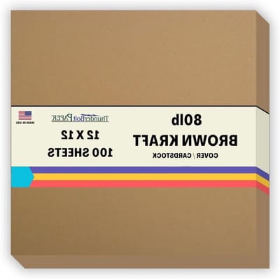 Bruin Kraftpapier - Karton Papier - Scrapbooking Album - Cover Gewicht 80LB - 12 x 12 Inches - Bruin
