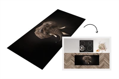 Keukenloper - Loper keuken - Olifant - Kunst - Oude meesters - 120x50 cm - Keukenloper vinyl