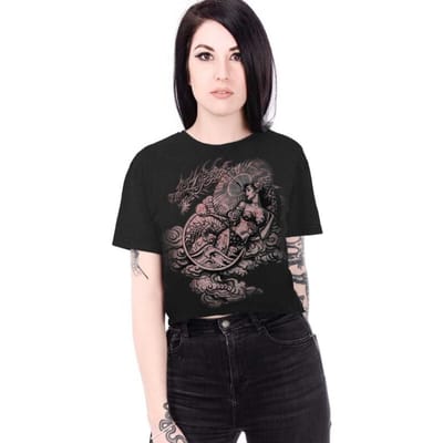 Alchemy England T-shirt - Lady Dragon - S tot XXL - voor Vrouwen - zwart