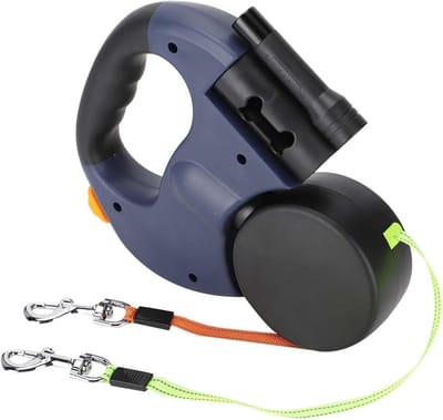 Intrekbare hondenriem met ledverlichting en 360 graden draaibaar – Geschikt voor honden en katten – Lang genoeg om vrij te bewegen
