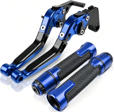 Motorfiets Hendel Set - Remhendel Koppelingshendel - Motorrijden Comfort - CNC Aluminium Constructie - 2001-2017 Model - Zilver