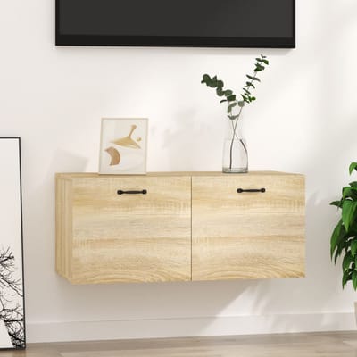 vidaXL - Wandkast - 80x36,5x35 - cm - bewerkt - hout - sonoma - eikenkleurig