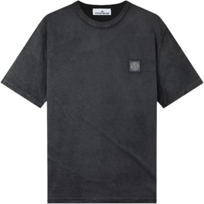 Stone Island Logo Gebreid Reflecterend T-shirt met Korte Mouwen Heren Tops L1S152100013S0305-V0029 M black