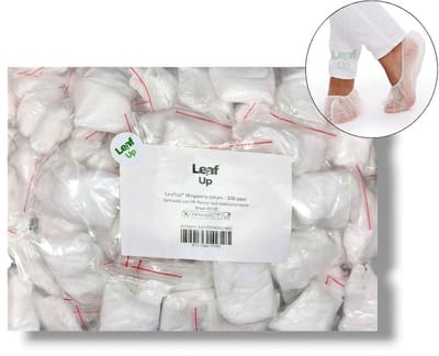 LeafUp® Wegwerp Sokjes - Disposable Footies - Kousenvoetjes - Wit - 100 paar - maat 43-50