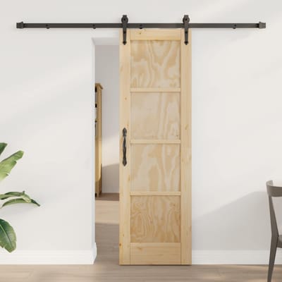 vidaXL - Schuifdeur - ORKDAL - 61 - x - 198,5 - cm - Massief - grenenhout - Naturel