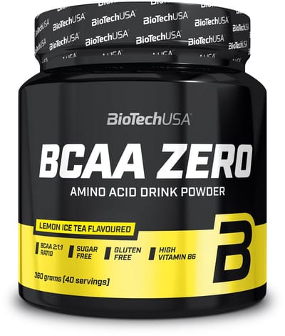 BioTechUSA BCAA Zero | Essentieel aminozuur poeder | 6g BCAA met instant L-leucine | Veganistisch | Suikervrij, Lactosevrij, Glutenvrij, 360 g, Citroen Ice Tea