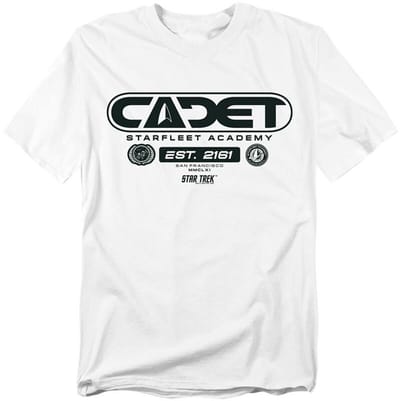Star Trek T-shirt - Star Fleet Academy Cadet - L tot 5XL - voor Mannen - wit