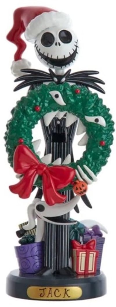 Disney - Notenkraker plastic Jack Skellington met krans 31 cm