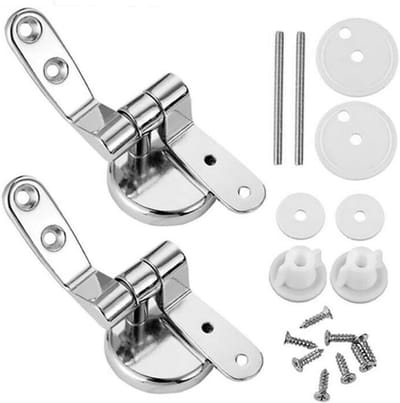 Toiletbril Scharnieren - Bevestigingen Reparatie Onderdelen - Toilet Repareren - Verstelbaar Zink Materiaal - 35 x 4 x 01 cm